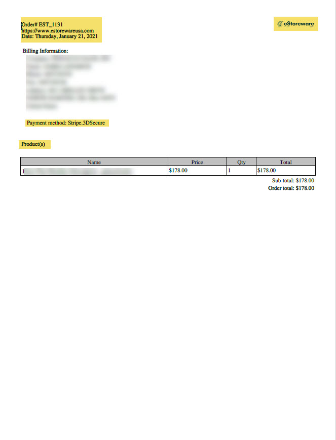 PDF Invoices